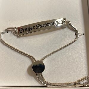 Prayer Patience Faith Adjustable Bracelet